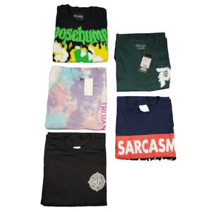 5 Pk Tee Bundle Sz S Goosebumps, TrojanXHuf, Huf Primitive G'n'R, Sarcasm (1053)